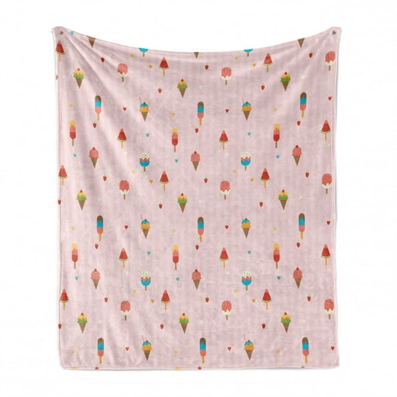 Cozy Plush for Indoor and Outdoor Use Pale Pink and Cream 50 x 60 Ambesonne Ice Cream Soft Flannel Fleece Throw Blanket Strawberry Flavored Cones with Spiral Circles Doodle in Pastel Colors Cozy Plush for Indoor and Outdoor Use Pale Pink and Cream 50 x 60 Ambesonne Ice Cream Soft Flannel Fleece Throw Blanket Strawberry Flavored Cones with Spiral Circles Doodle in Pastel Colors